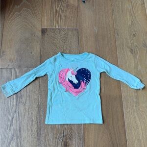 Carter's Teal Unicorn Long Sleeve Tee